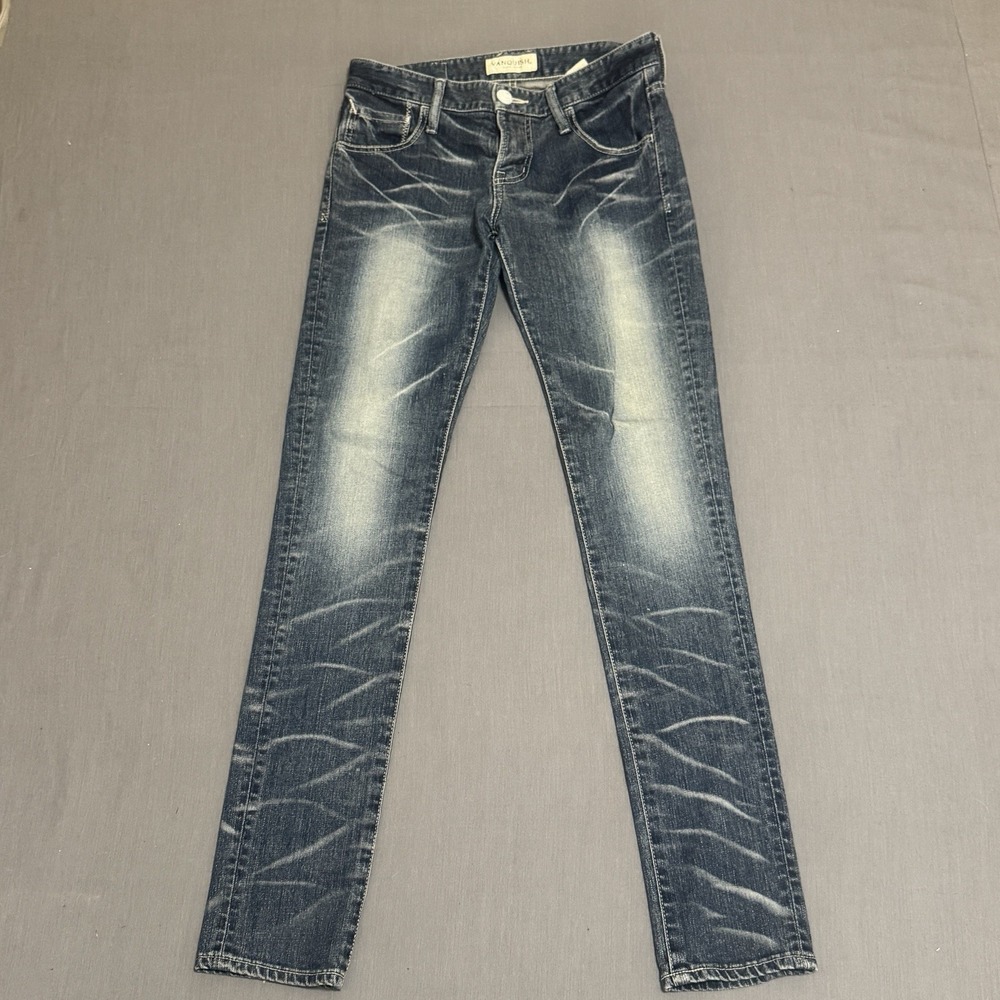 Womens Y2K Distressed Vintage Jeans Size 6 Slim Skinny Tokyo Japan VANQUISH